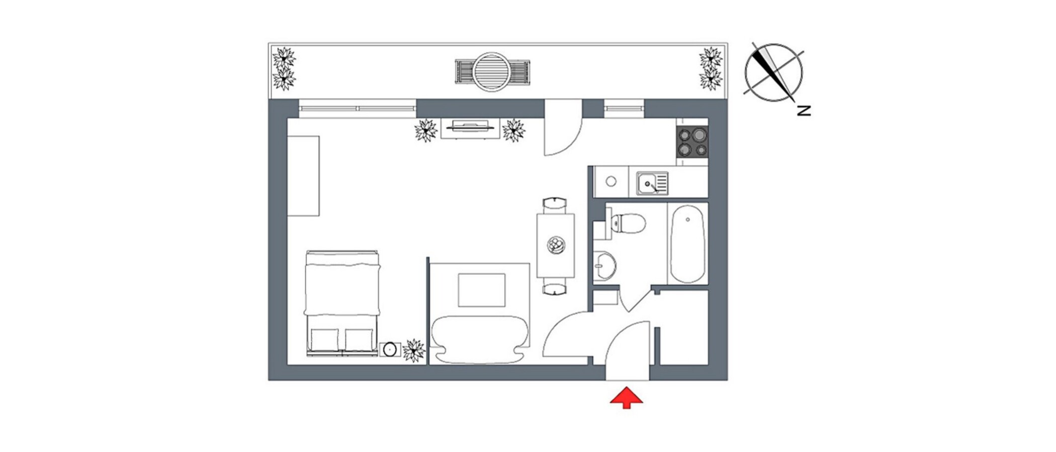 квартира München Schwabing 01 план этажа 6560
