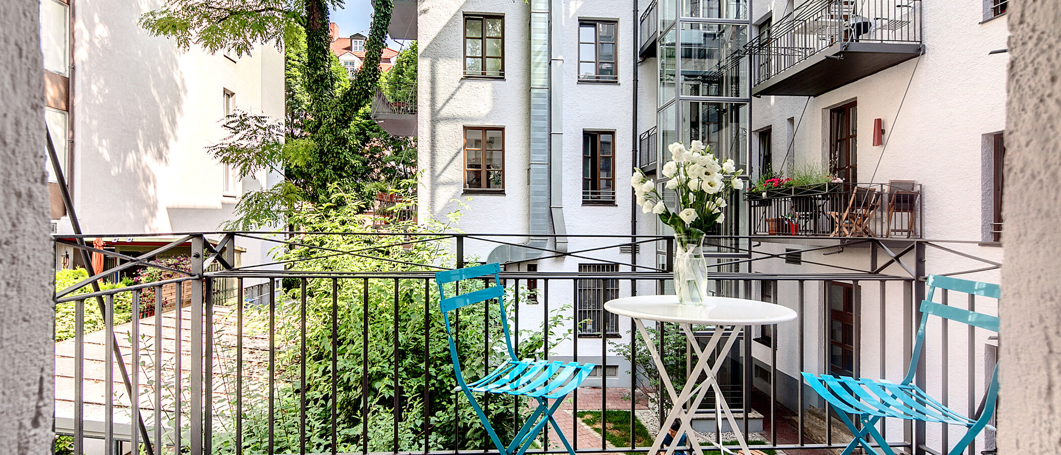 квартира München Schwabing-Nord (zw. Belgrad- & Leopoldstraße) 01 балкон 6907