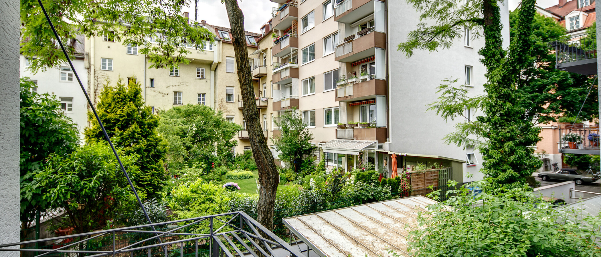 квартира München Schwabing-Nord (zw. Belgrad- & Leopoldstraße) 01 вид из окна 6907