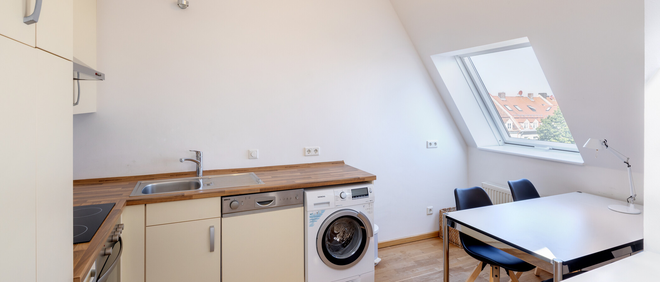 мансардная квартира München Neuhausen 02 кухня 7084