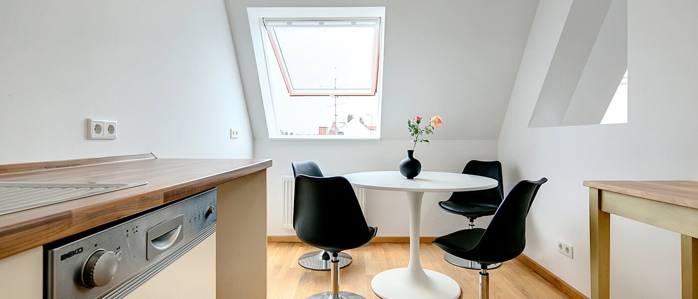 мансардная квартира München Neuhausen 03 кухня 7084