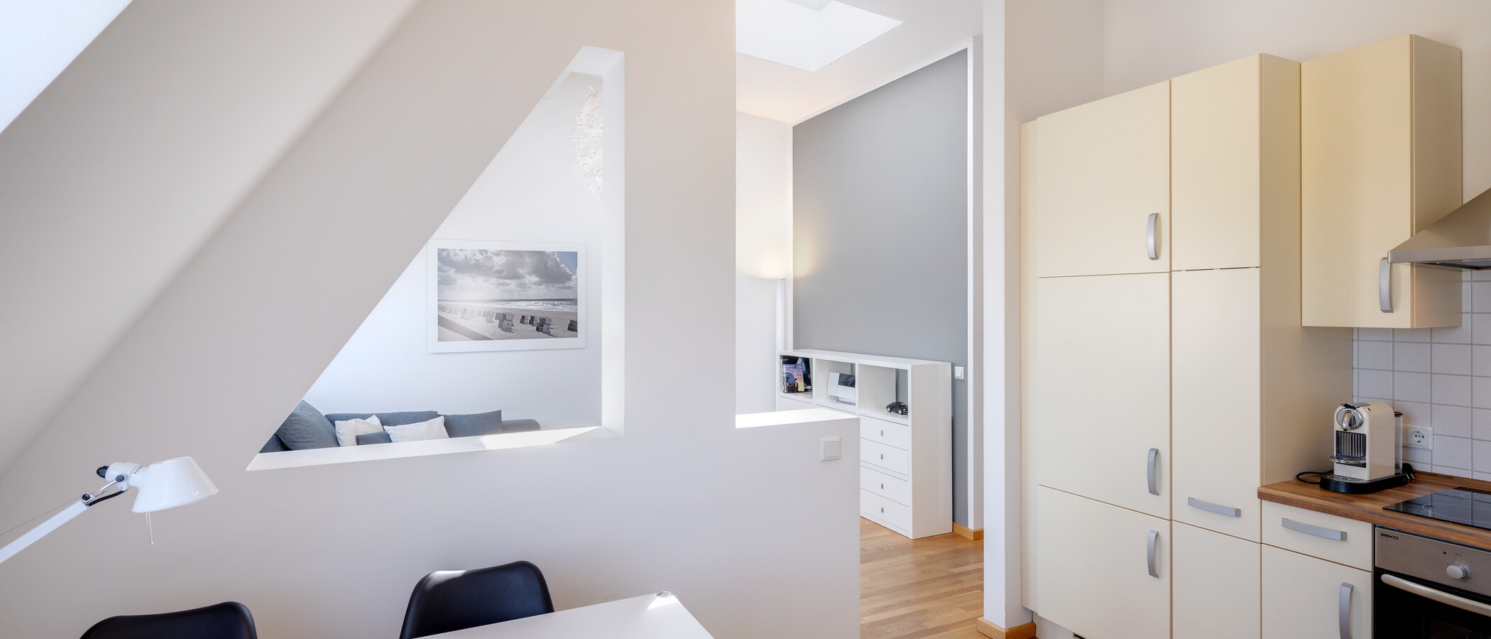 мансардная квартира München Neuhausen 03 кухня 7084