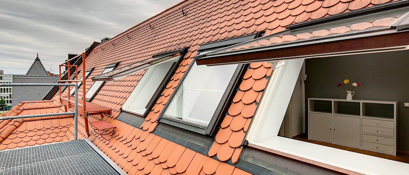 мансардная квартира München Neuhausen 06 вид из окна 7084