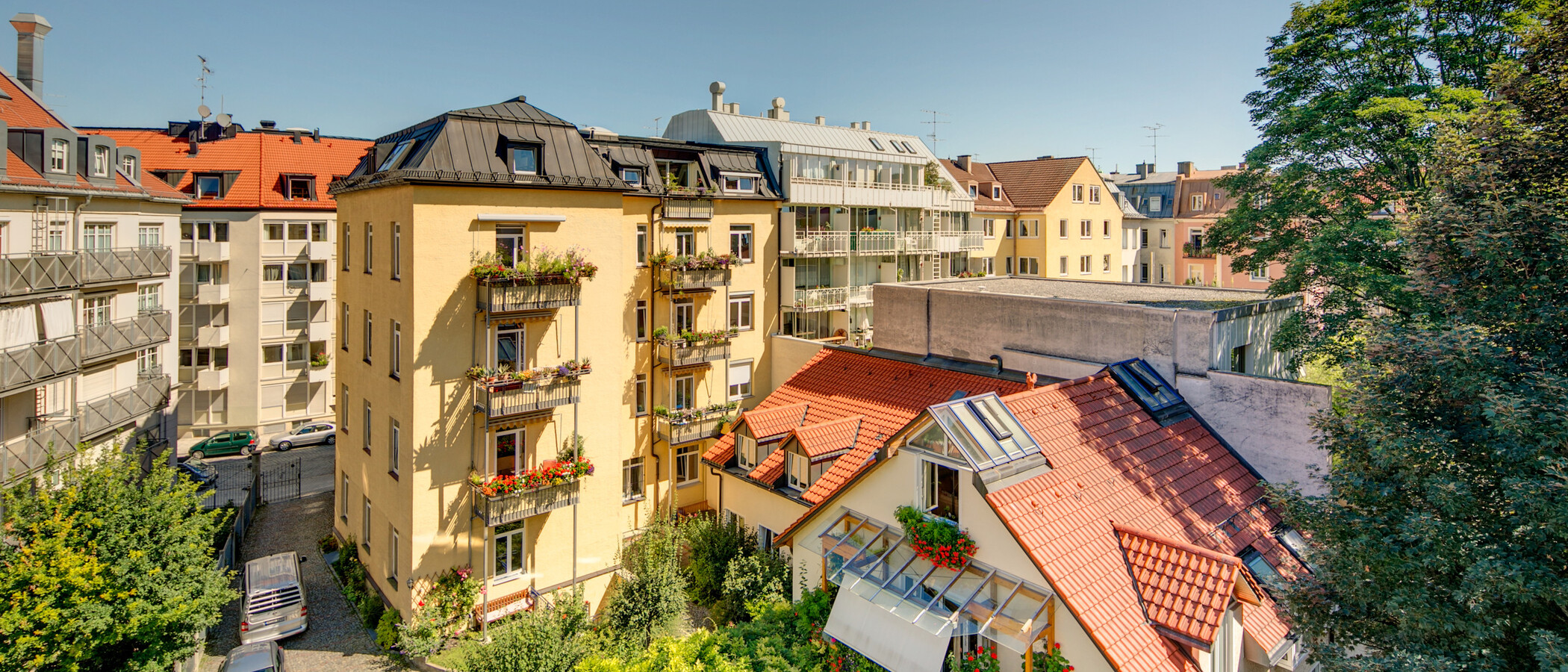 квартира München Isarvorstadt 01 вид из окна 7155