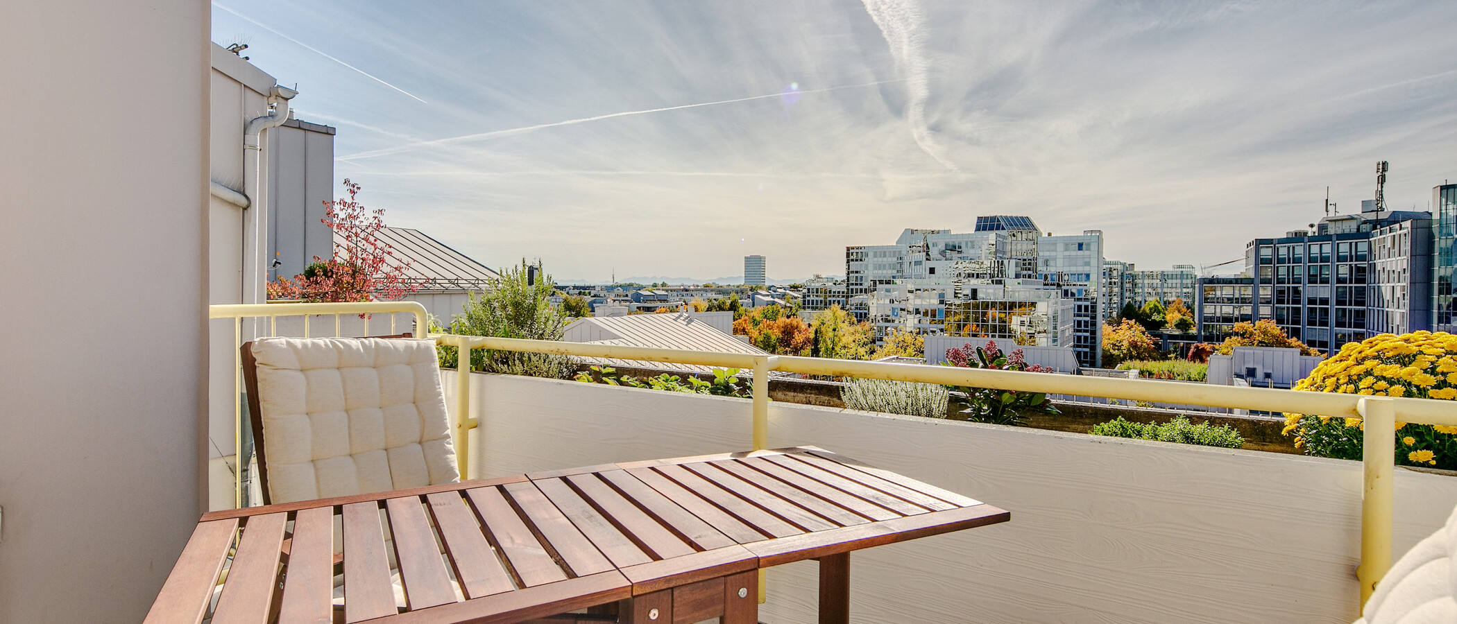мансардная квартира München Arabellapark 02 терраса 7279