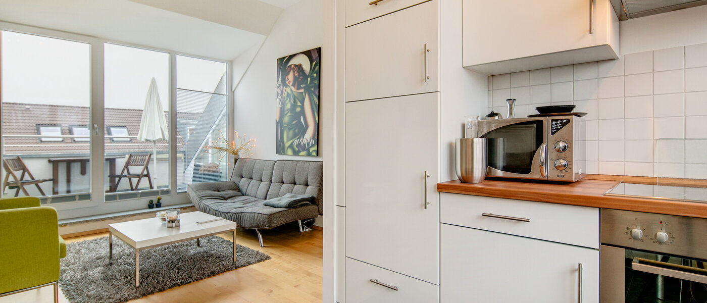 мансардная квартира München Untermenzing 05 кухня 7372