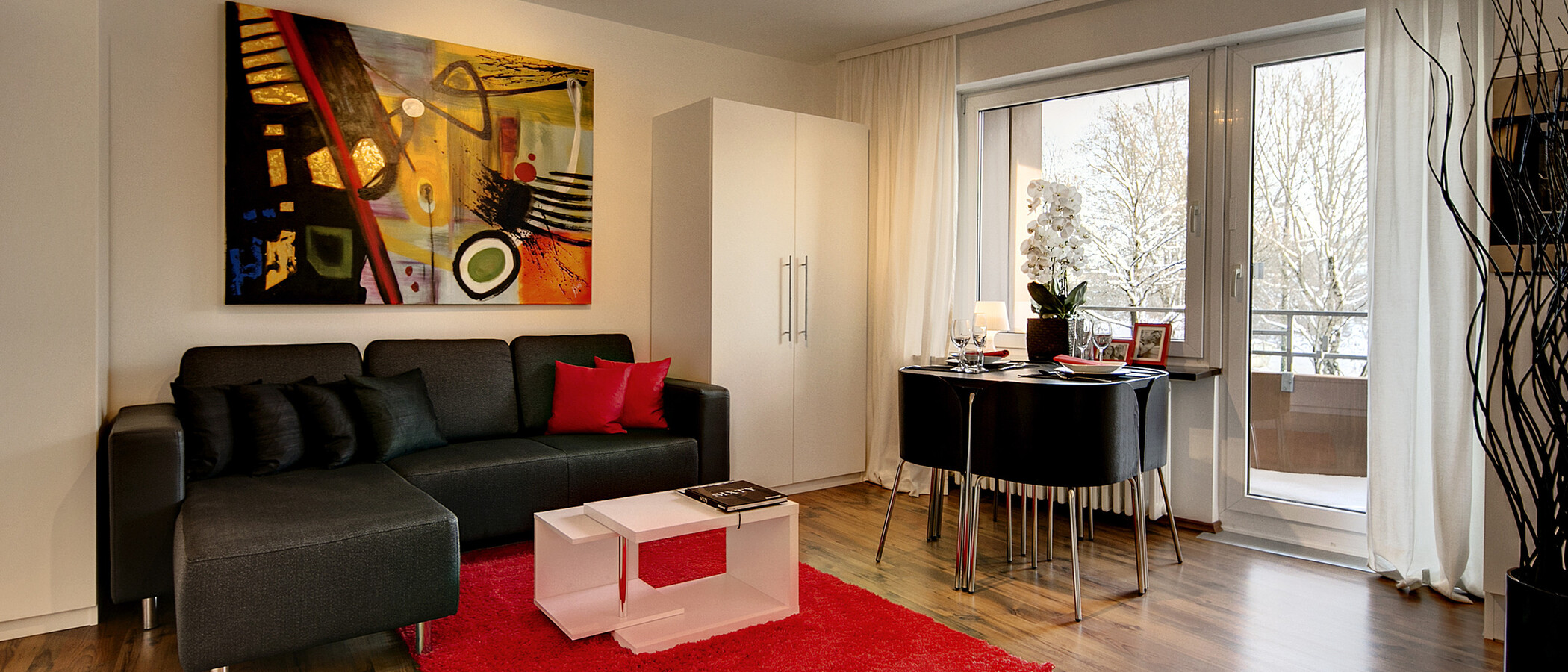 квартира München Neuhausen 01 гостиная 7421