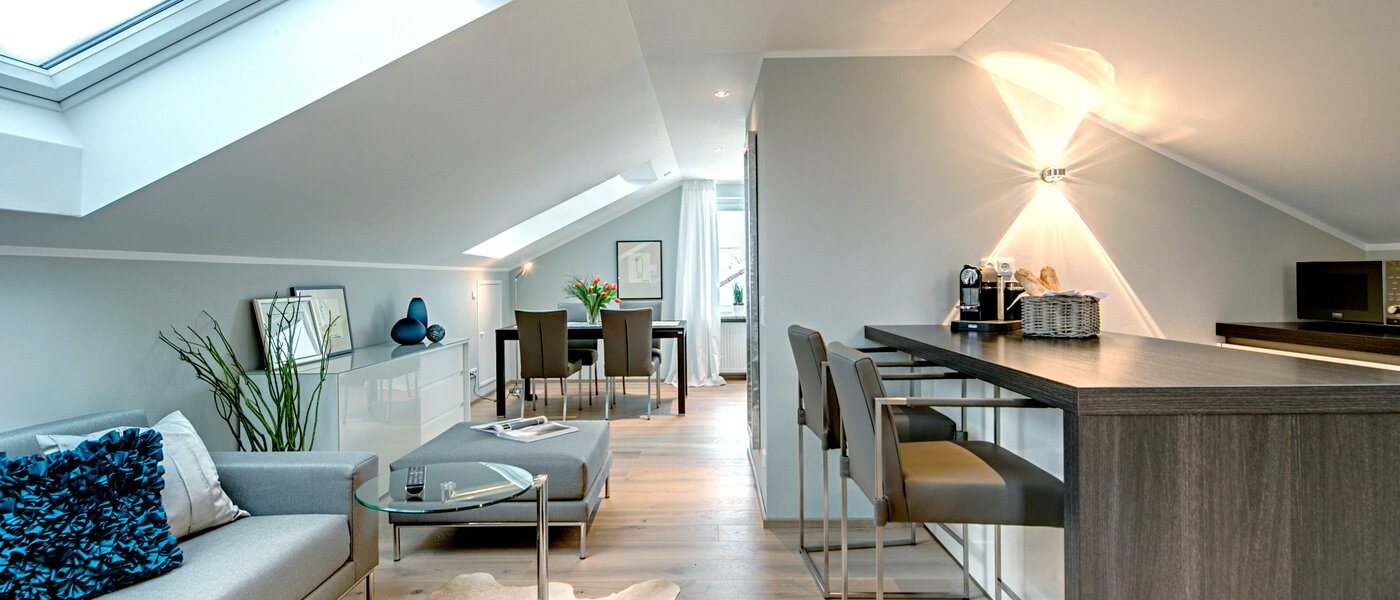 мансардная квартира München Trudering 01 гостиная 7503