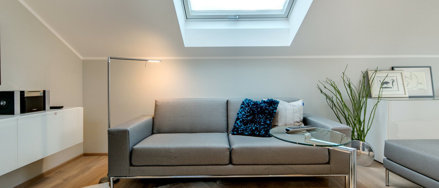 мансардная квартира München Trudering 05 гостиная 7503