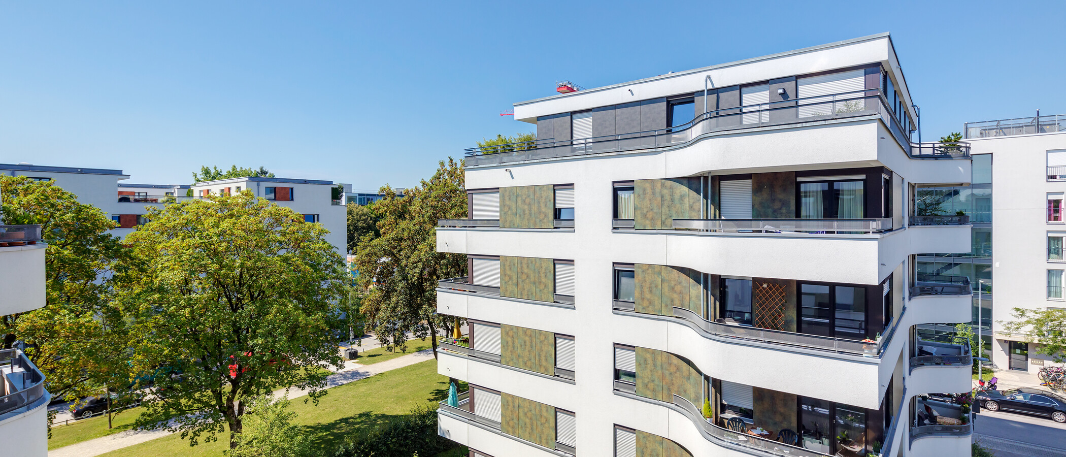квартира München Parkstadt Schwabing 01 вид из окна 7611