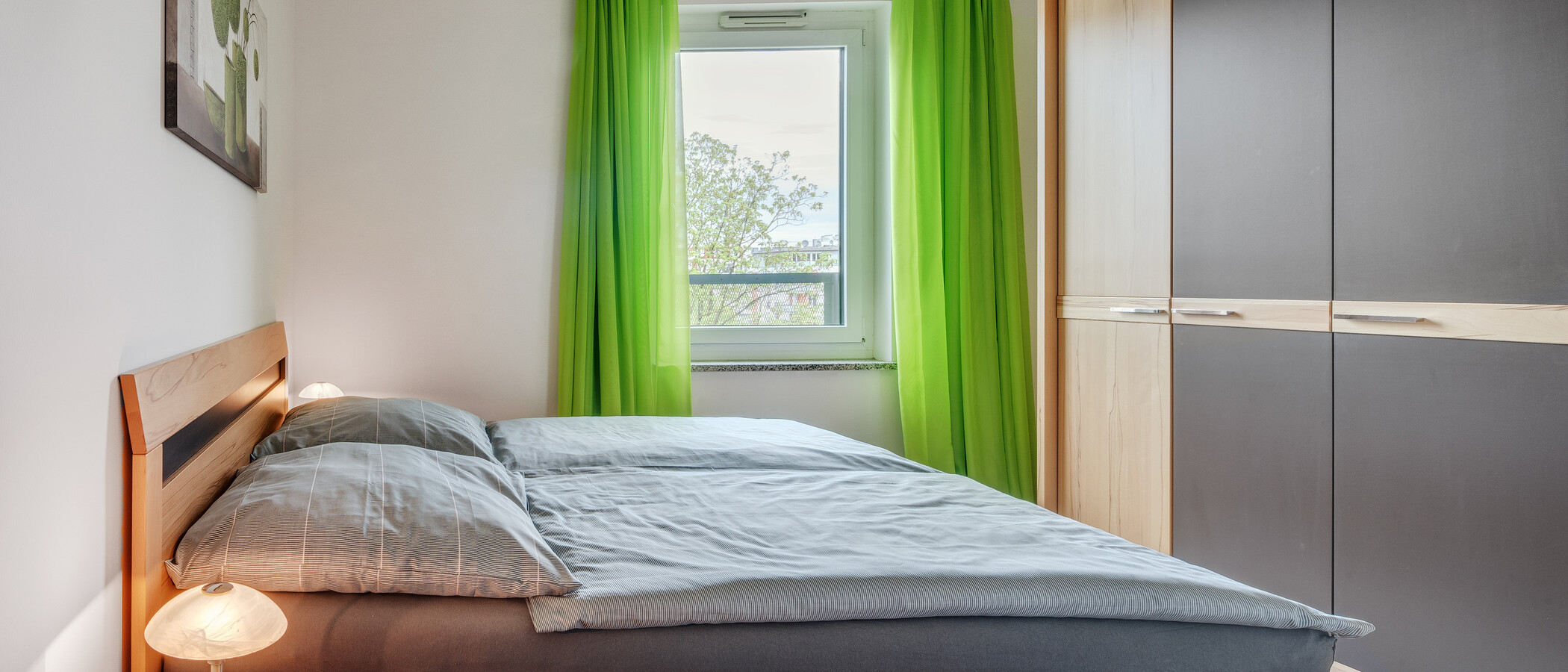 квартира München Parkstadt Schwabing 01 спальная комната 7611