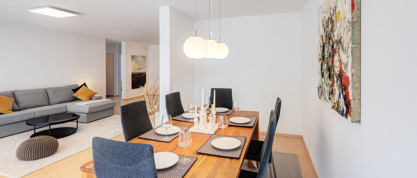 квартира München Schwabing-Nord (zw. Leopoldstraße & Englischen Garten) 01 обеденная зона 7670