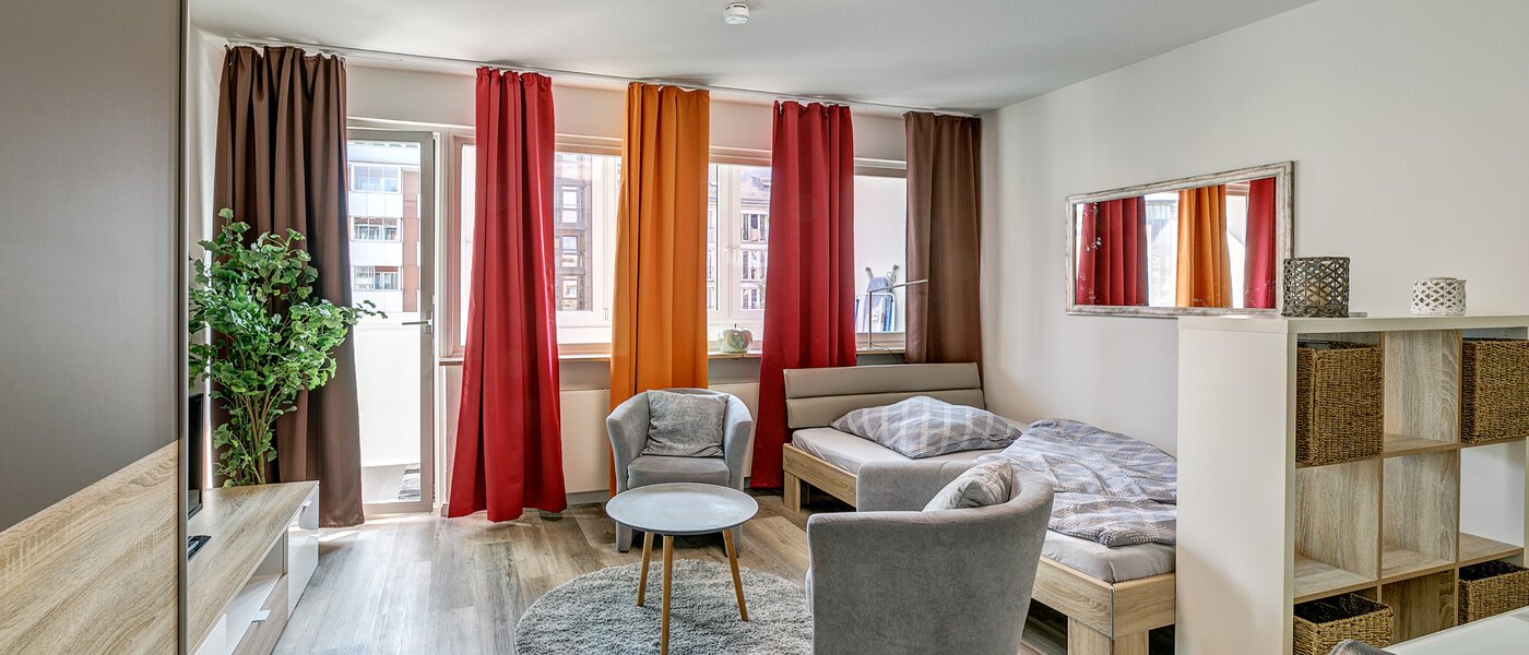 квартира München Schwabing (links der Leopoldstraße) 01 жилое пространство 7687