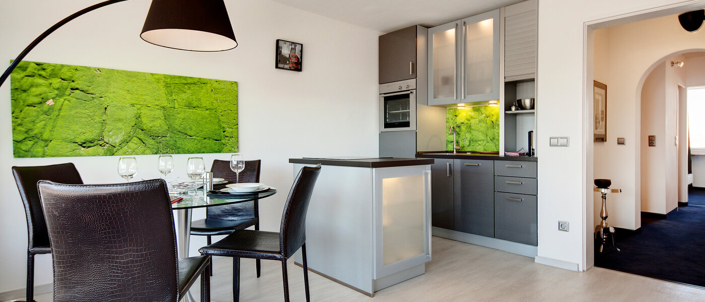 мансардная квартира München Schwabing-West (rund um den Hohenzollernplatz) 01 кухня 7704