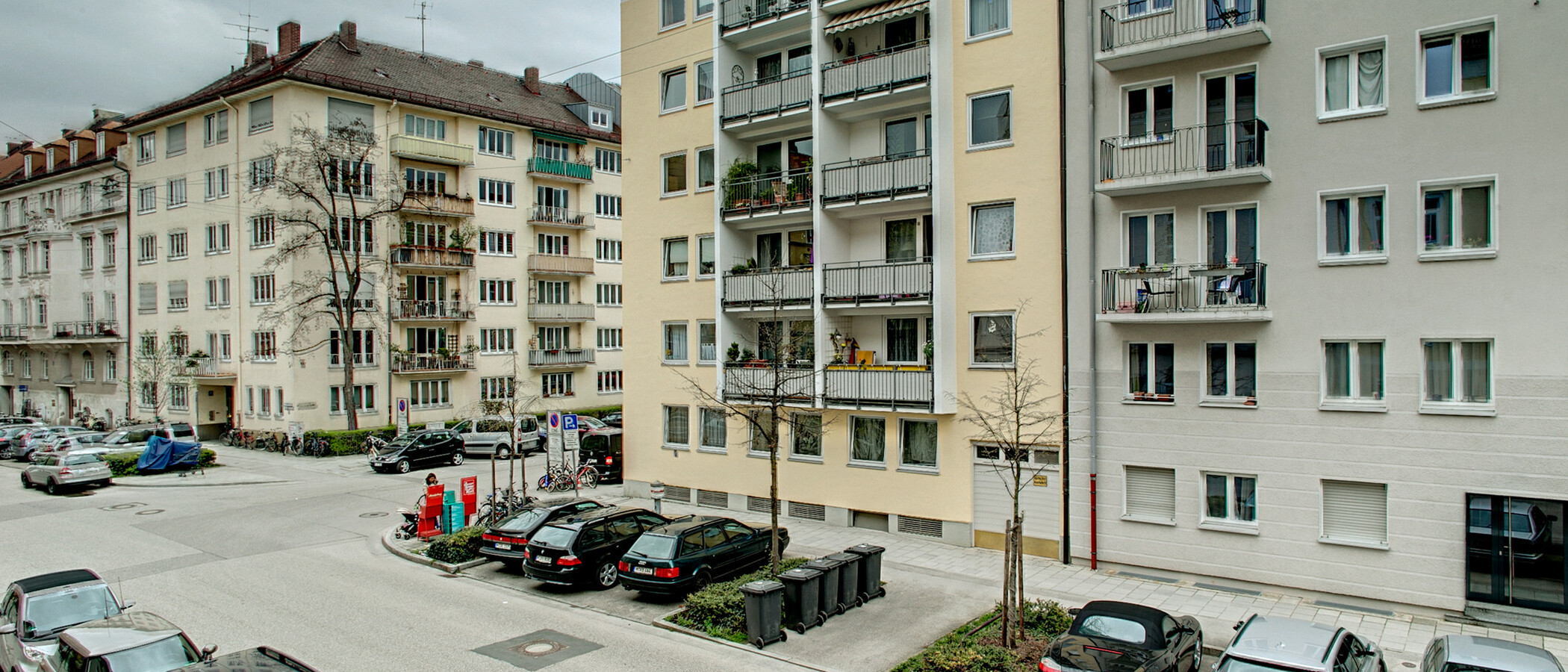 квартира München Schwabing-Nord (zw. Belgrad- & Leopoldstraße) 02 вид из окна 7732