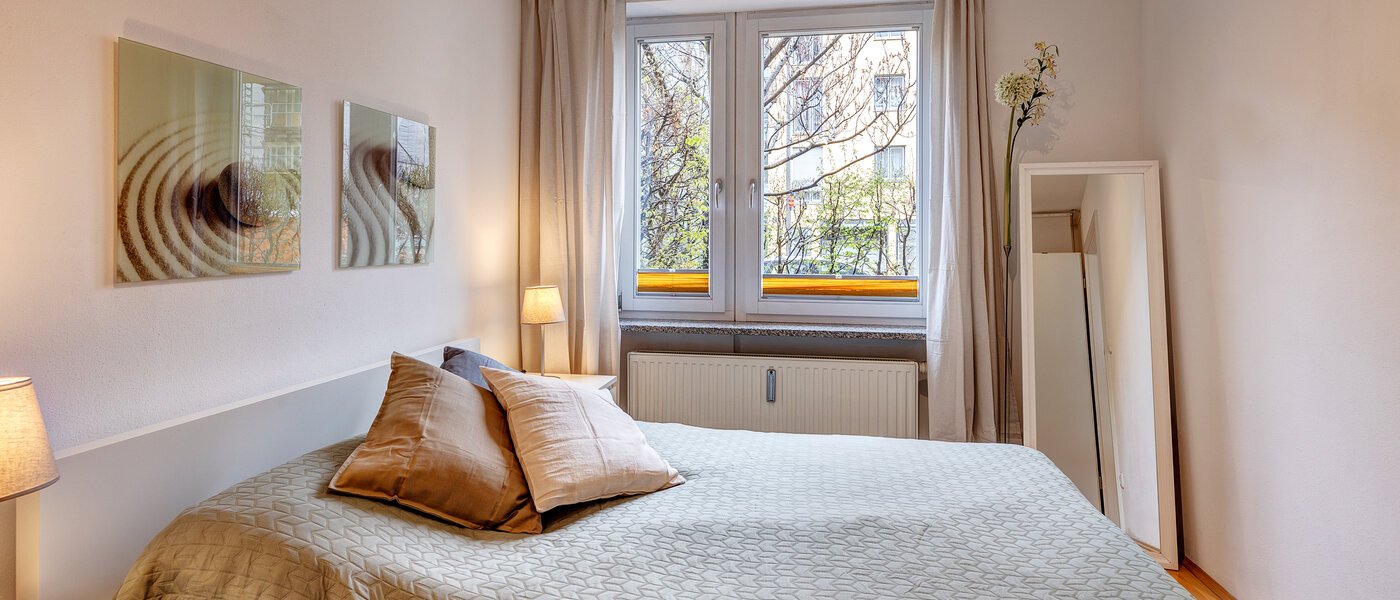квартира München Parkstadt Schwabing 02 спальная комната 7742
