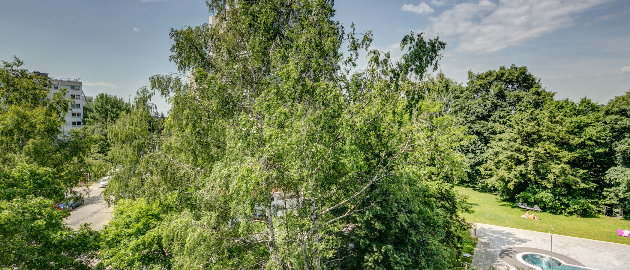 квартира München Parkstadt Solln 02 вид из окна 7891