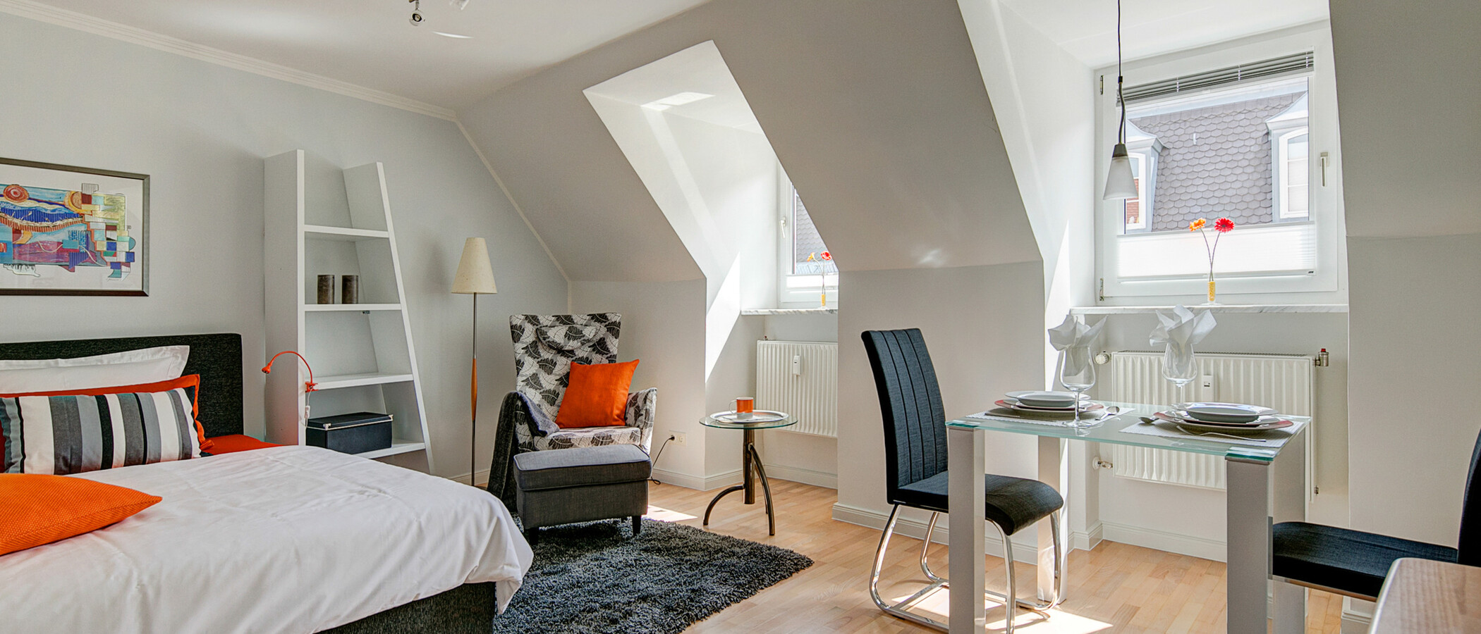 мансардная квартира München Altstadt 01 гостиная 8000