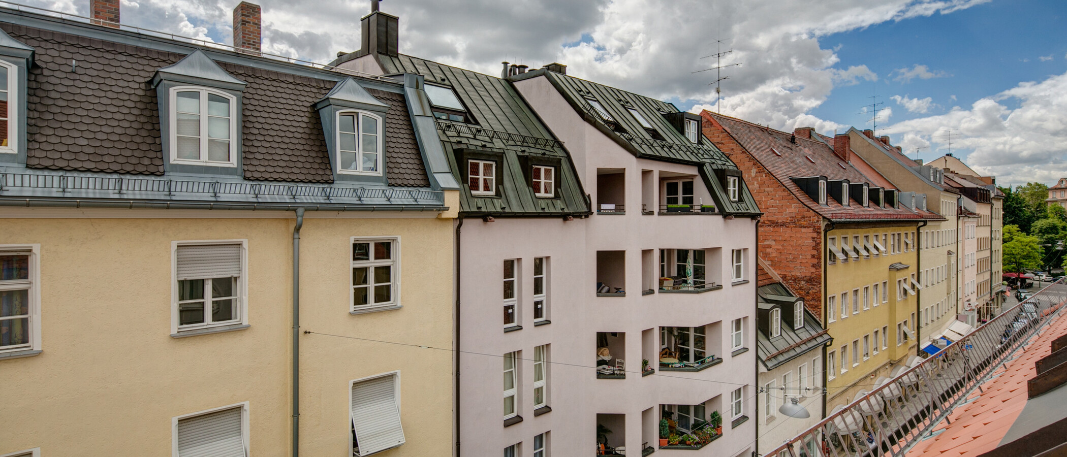 мансардная квартира München Altstadt 02 вид из окна 8000