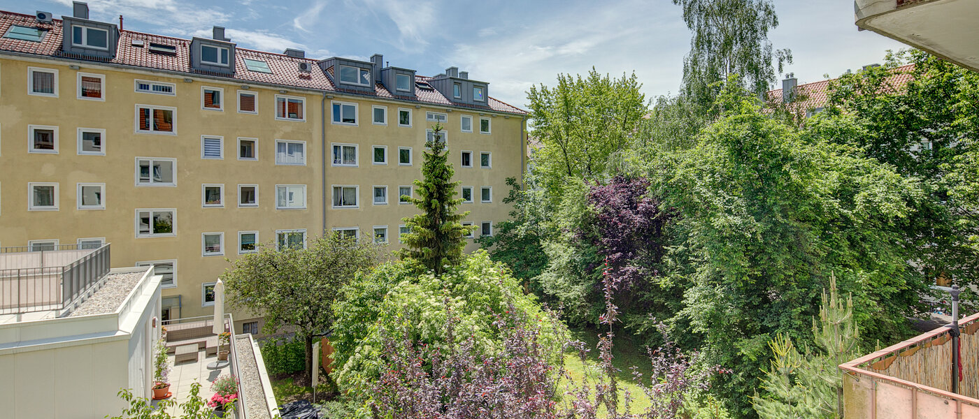 квартира München Schwabing-Nord (zw. Belgrad- & Leopoldstraße) 01 вид из окна 8072