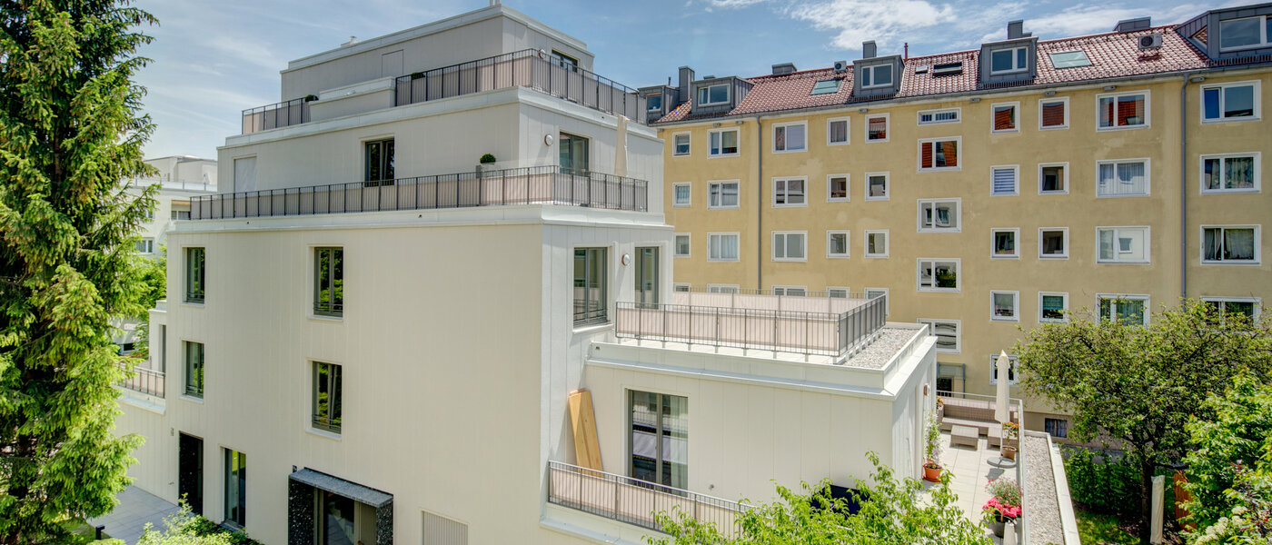 квартира München Schwabing-Nord (zw. Belgrad- & Leopoldstraße) 02 вид из окна 8072