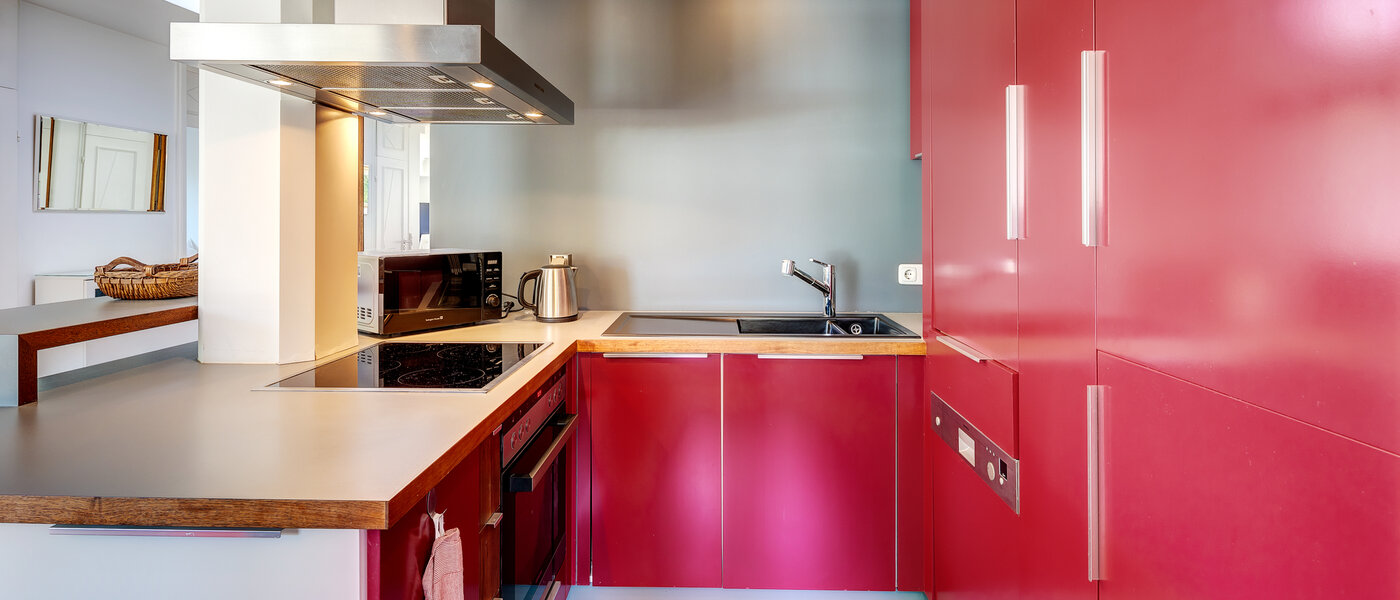 мансардная квартира München Menterschwaige 02 кухня 8181