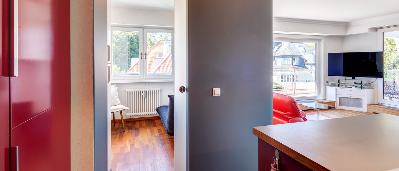 мансардная квартира München Menterschwaige 03 кухня 8181