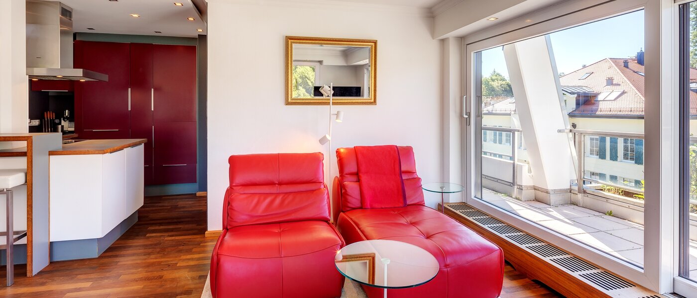 мансардная квартира München Menterschwaige 02 жилое пространство 8181