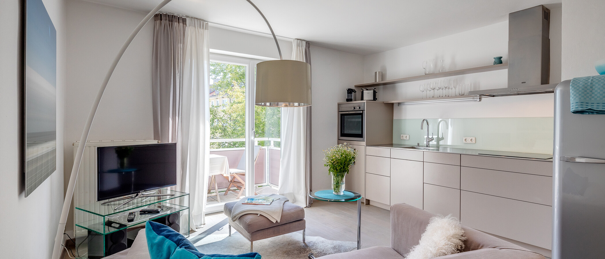 квартира München Schwabing 01 гостиная 8204
