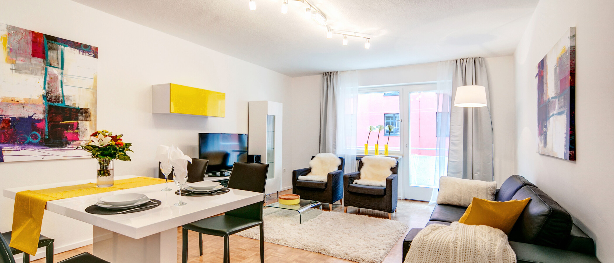 квартира München Lehel 01 гостиная 8256