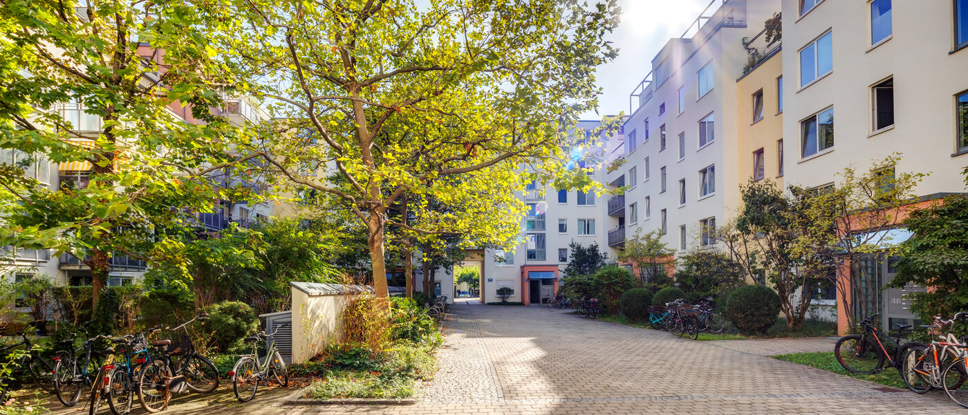 квартира München Maxvorstadt - Universitätsviertel 01 внутренний двор  8264