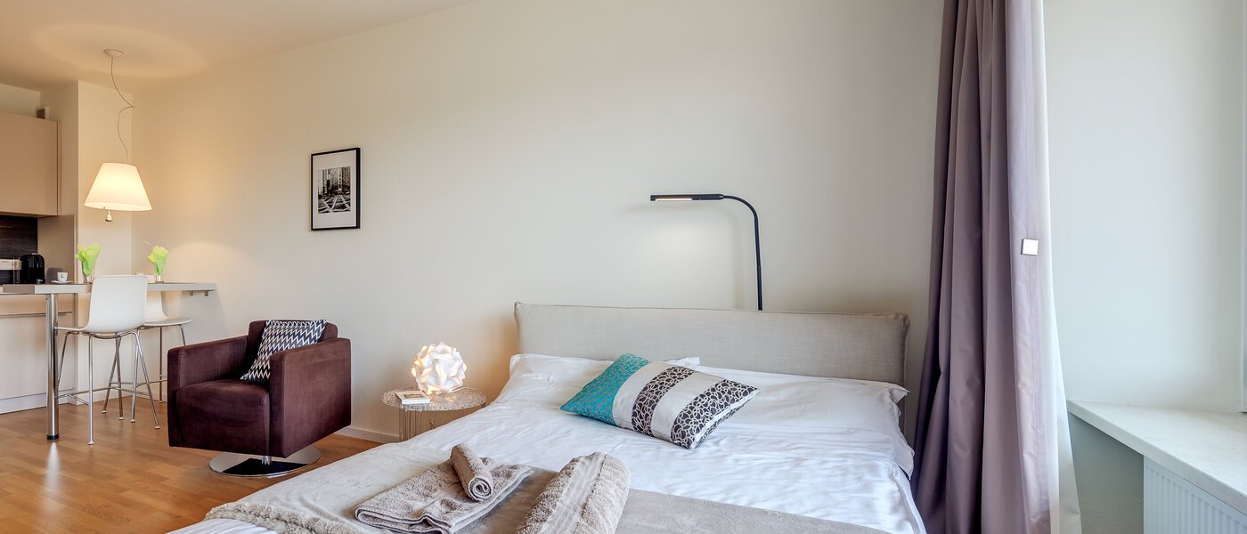 мансардная квартира München Solln 01 зона для сна 8282