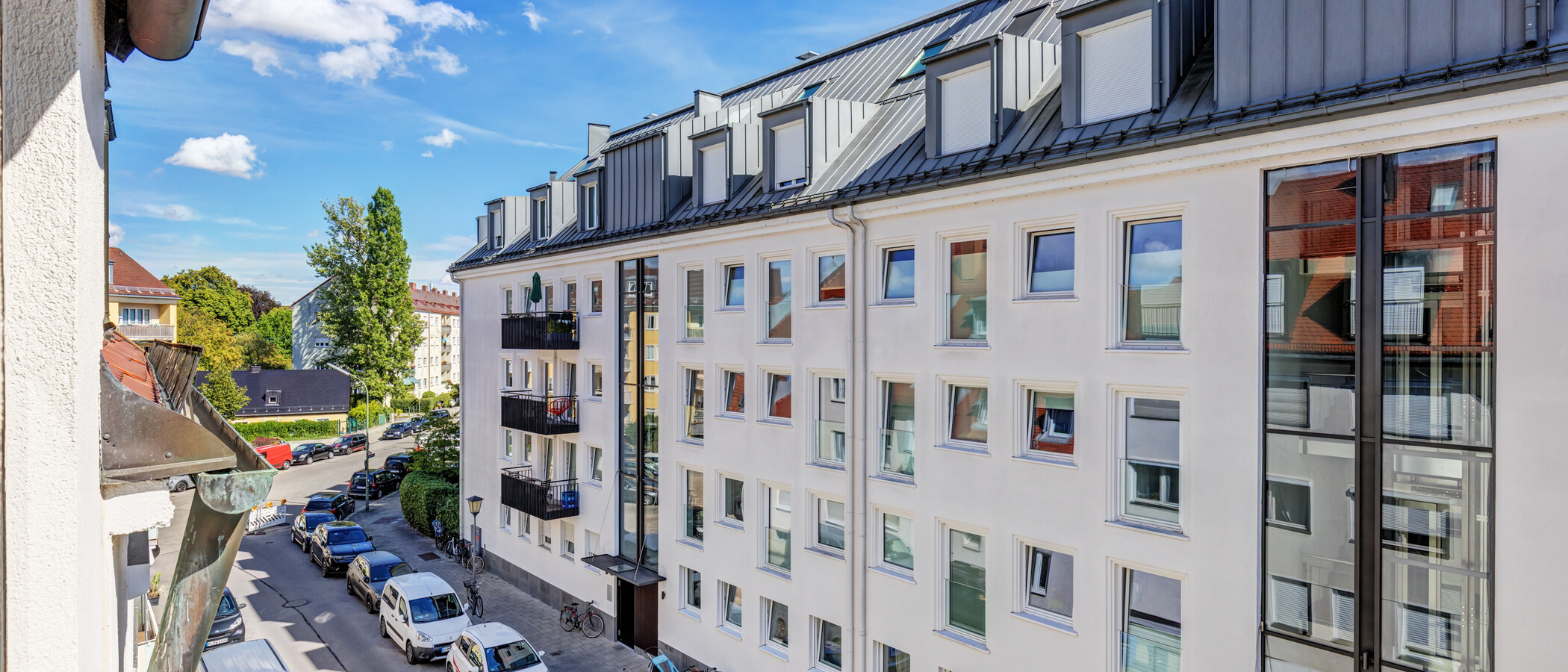 двухэтажная квартира-галерея München Nymphenburg 03 вид из окна 8333
