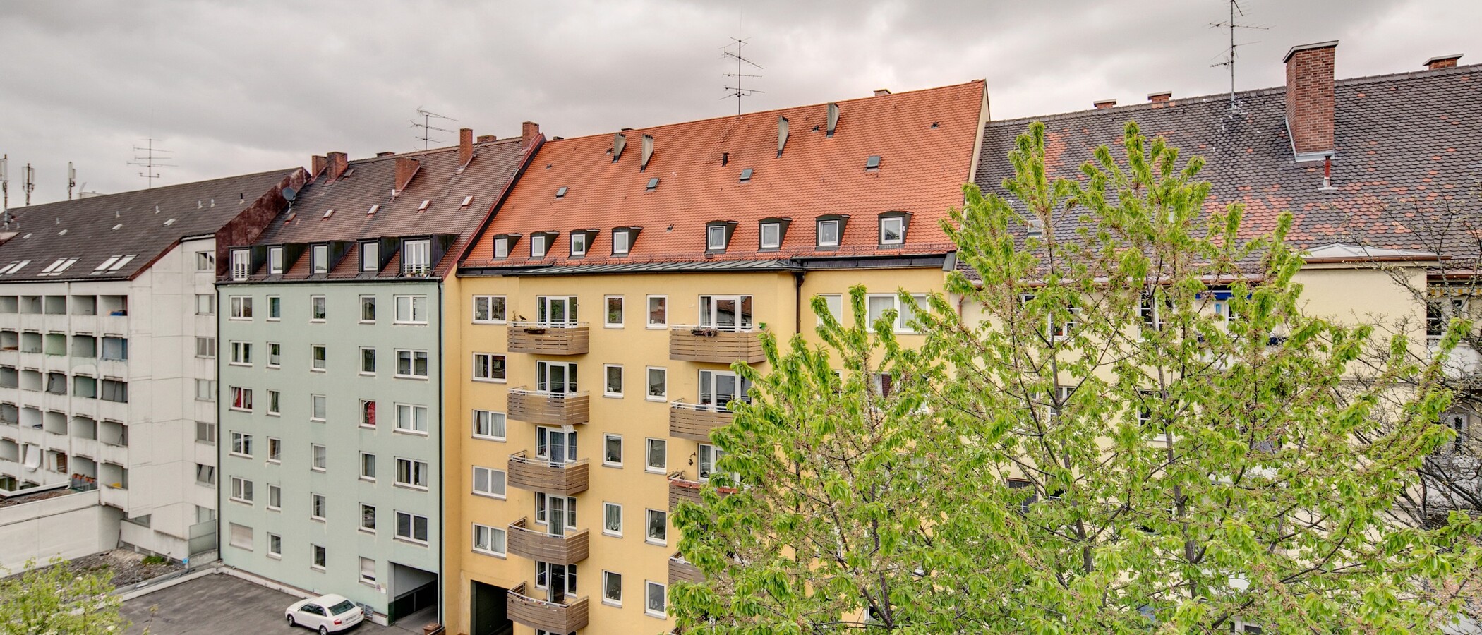 квартира München Neuhausen 01 вид из окна 8591