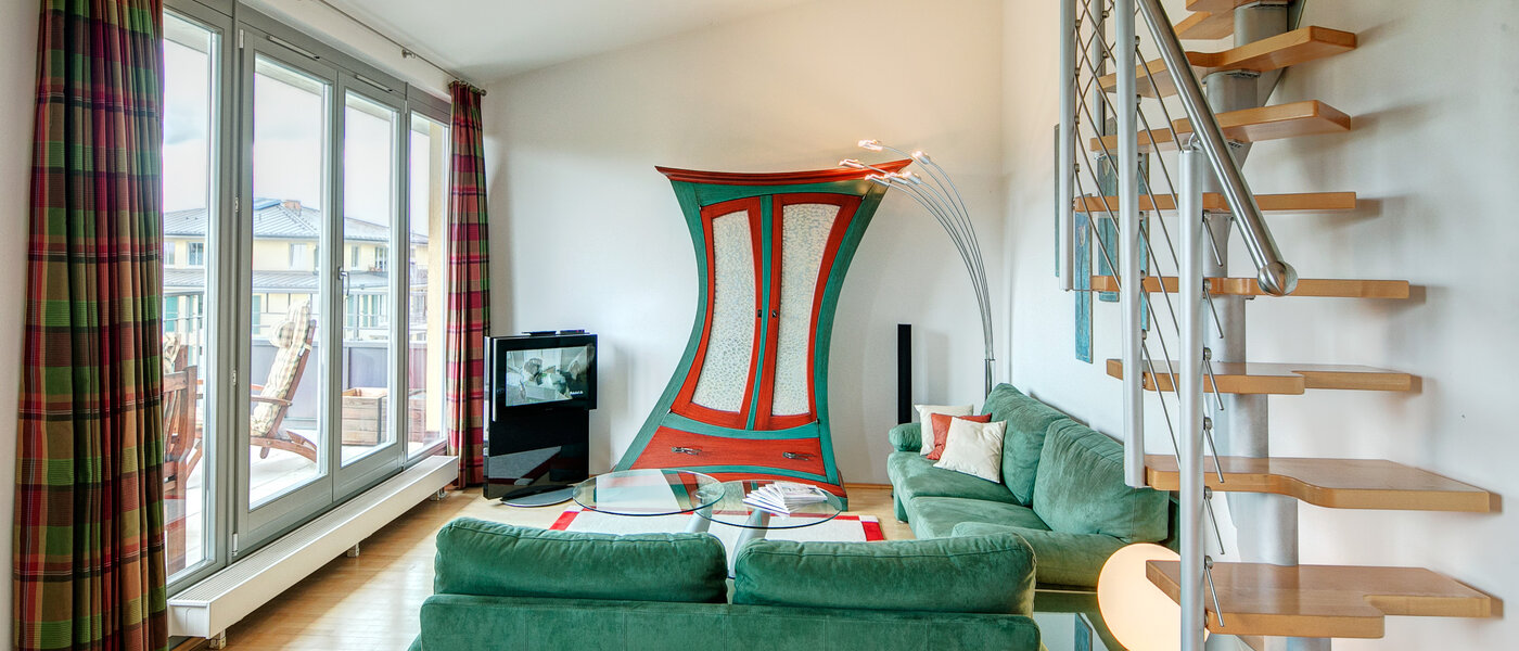 квартира-галерея München Moosach 01 гостиная 8607