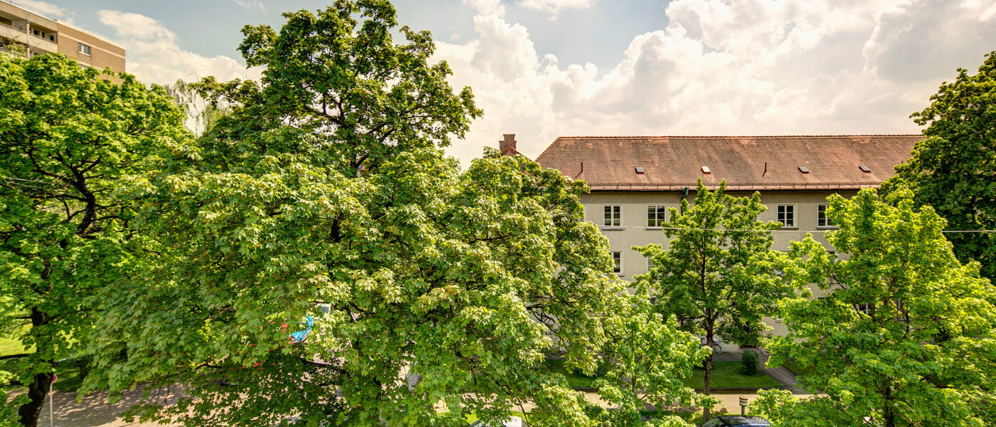 двухэтажная квартира München Nymphenburg 01 вид из окна 8639