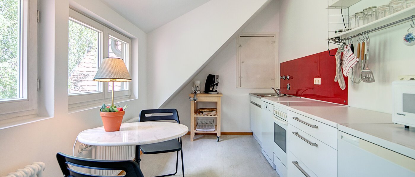 мансардная квартира München Solln 01 кухня 8785