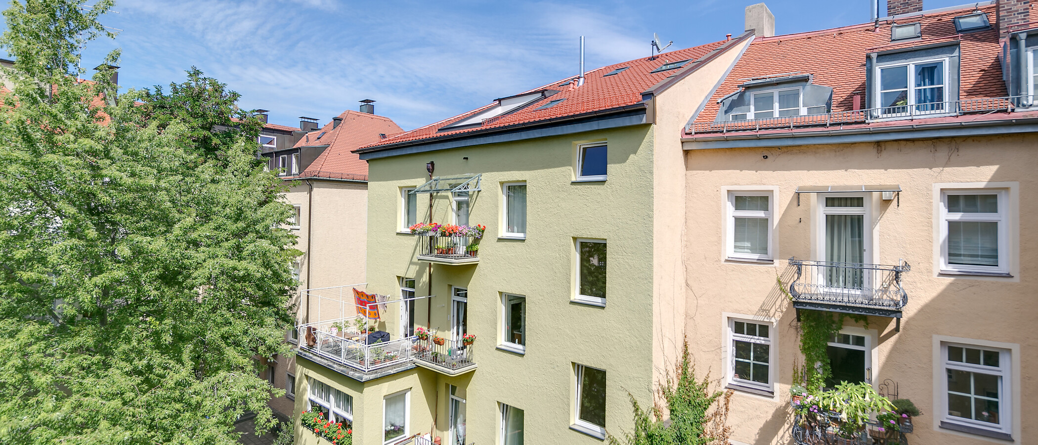 квартира München Schwabing-Nord (zw. Belgrad- & Leopoldstraße) 01 вид из окна 8856