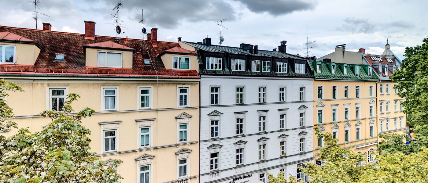 квартира München Schwabing (rechts der Leopoldstraße) 01 вид из окна 8867