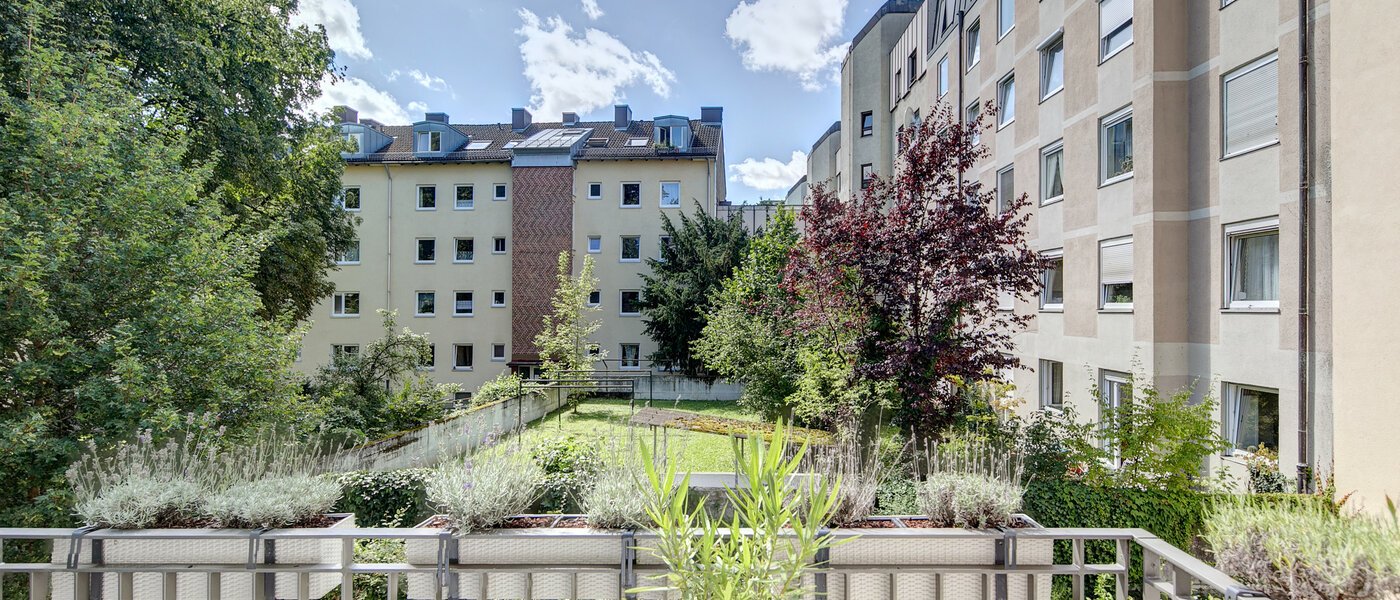 квартира München Schwabing-Nord (zw. Belgrad- & Leopoldstraße) 01 вид из окна 8881