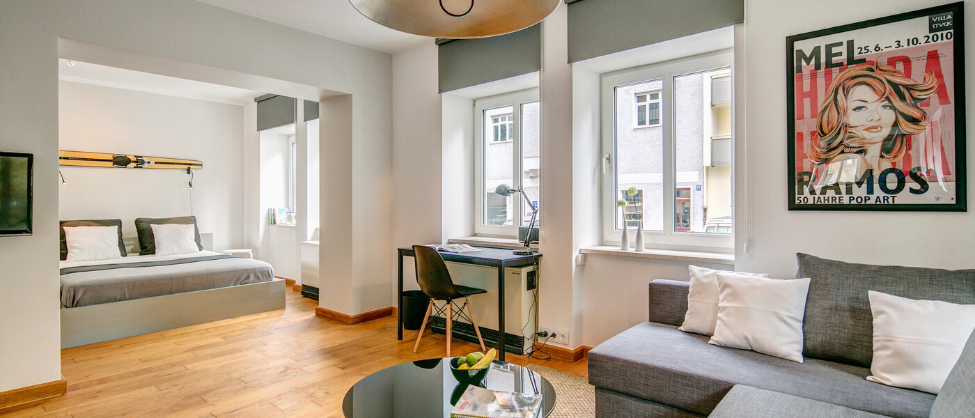 квартира München Schwabing-West 03 гостиная 8918