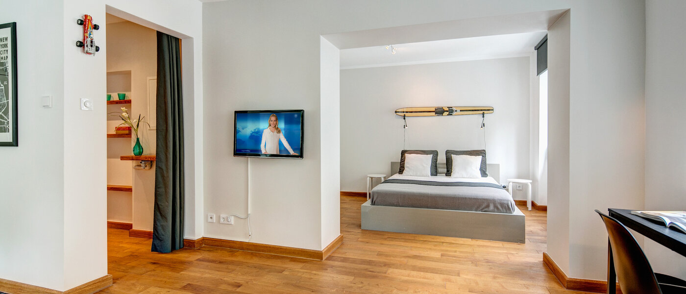 квартира München Schwabing-West 04 гостиная 8918