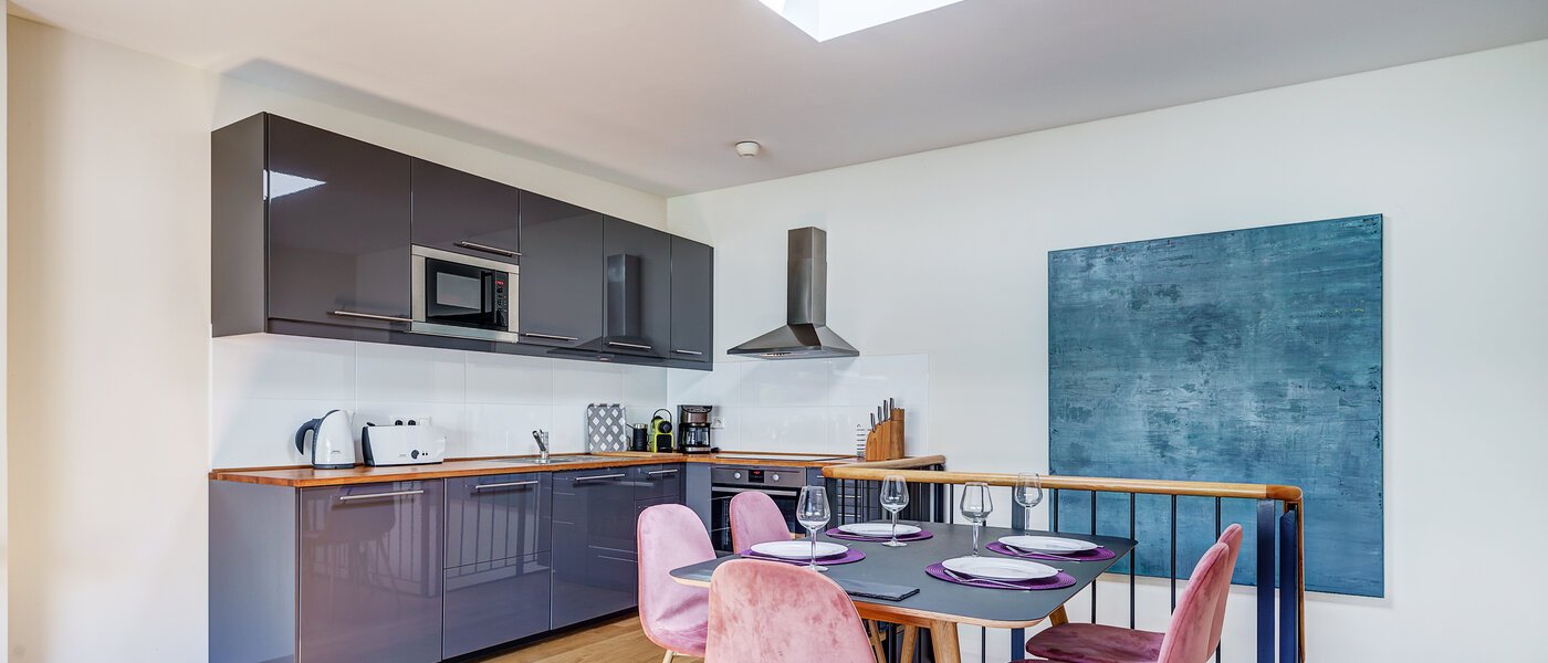 мансардная квартира München Altstadt 02 кухня 9009