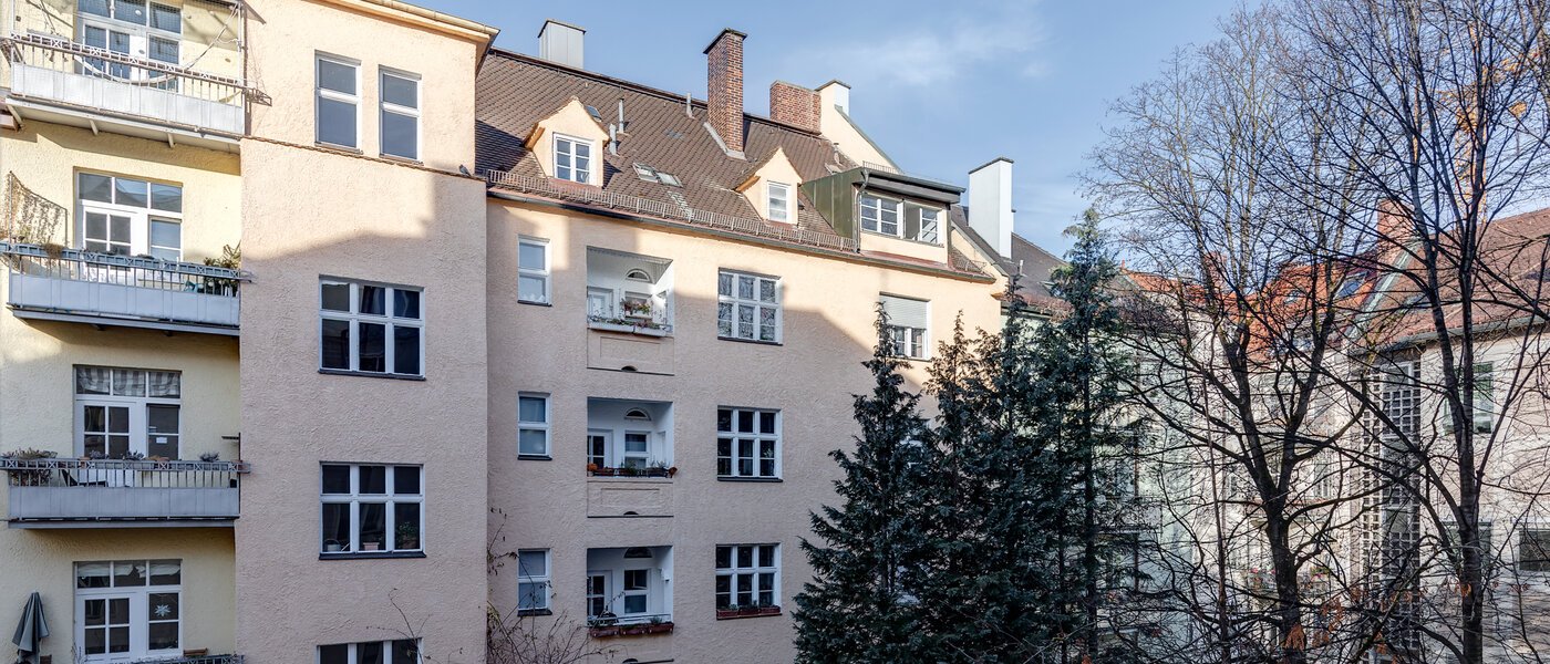 квартира München Schwabing-Nord (zw. Leopoldstraße & Englischen Garten) 01 вид из окна 9063