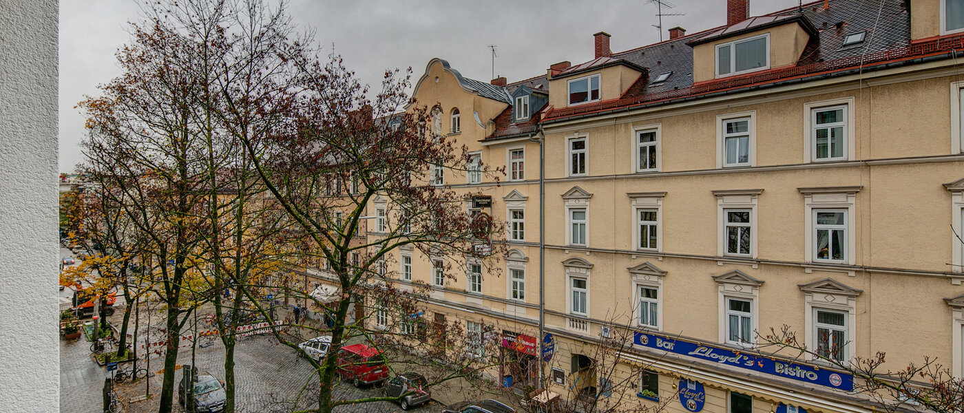 квартира München Schwabing-Nord (zw. Leopoldstraße & Englischen Garten) 01 вид из окна 9075
