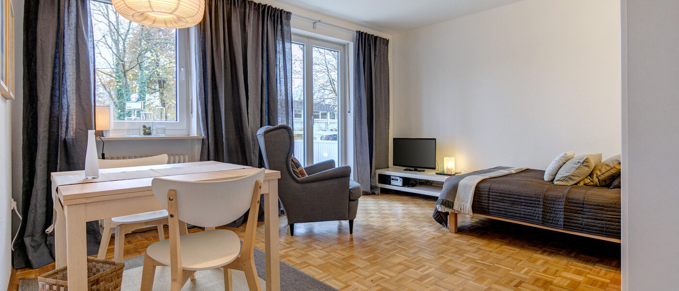 квартира München Harlaching 04 гостиная 9099