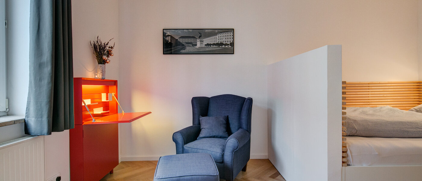 квартира München Glockenbachviertel 02 гостиная 9181