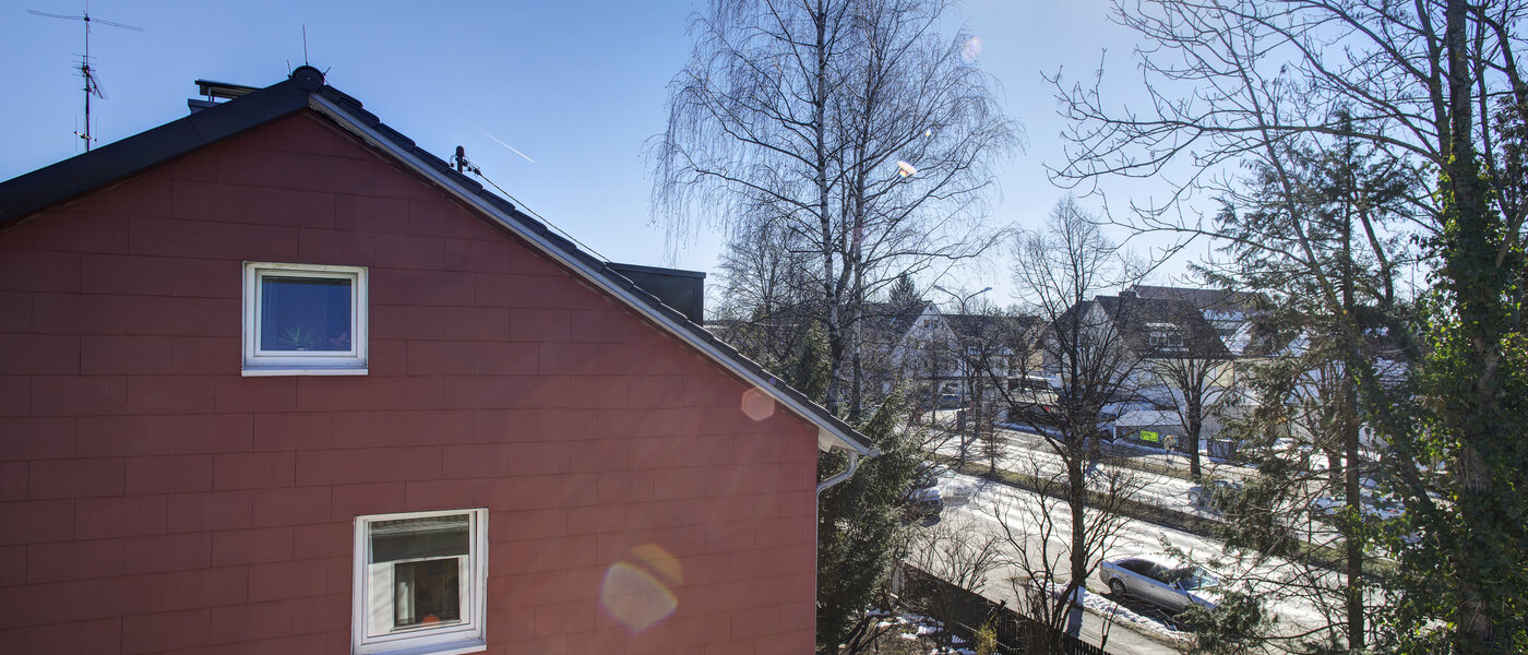 мансардная квартира München Trudering 02 вид из окна 9309