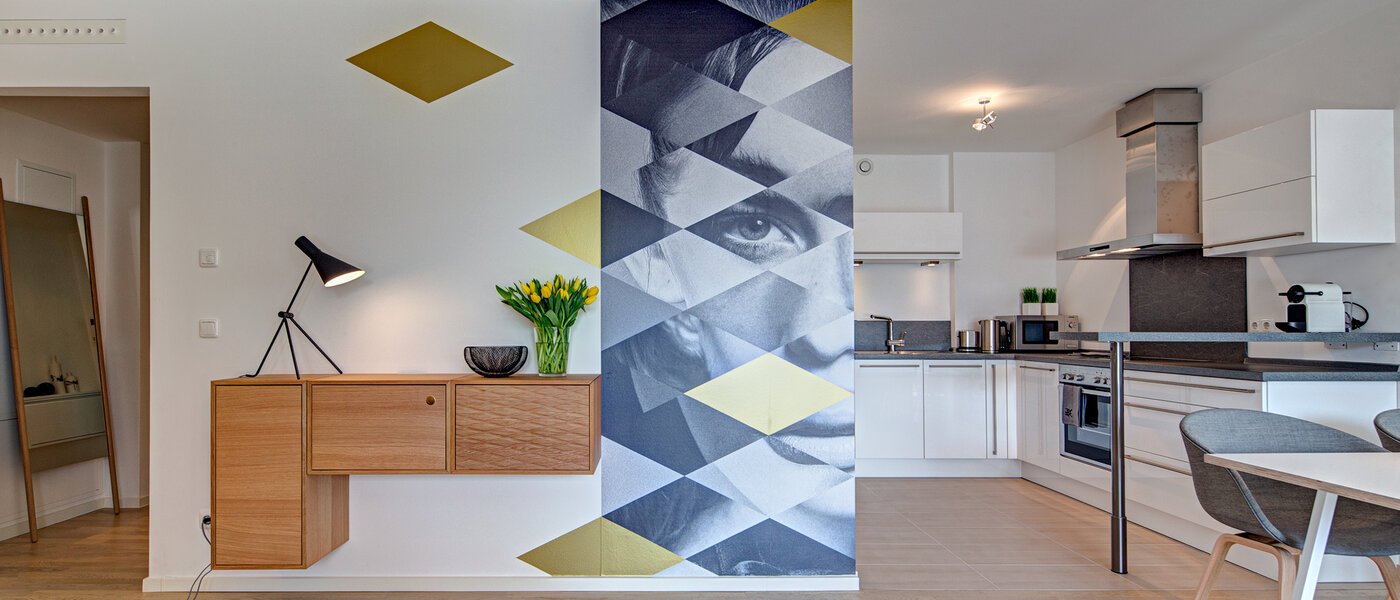 квартира München Schwanthalerhöhe 04 гостиная 9378