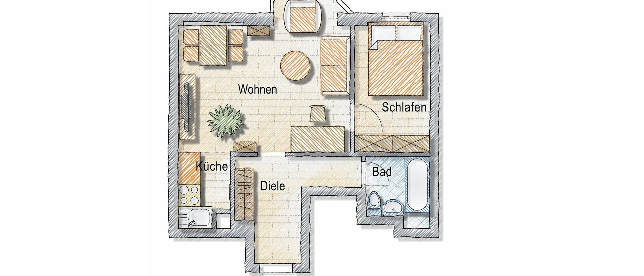 квартира München Lehel 01 план этажа 939